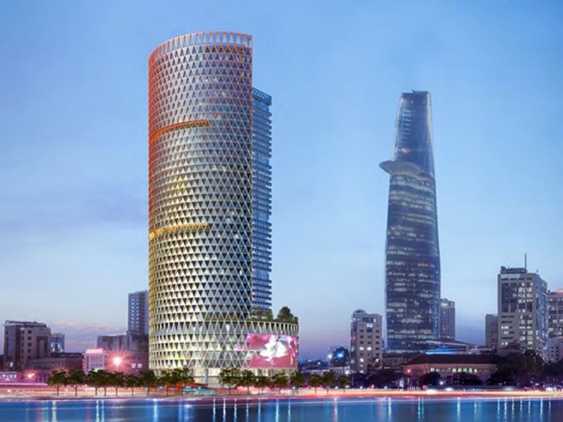 The construction project is the MC Tower building, located at Ton Duc Thang Street, District 1, Ho Chi Minh City